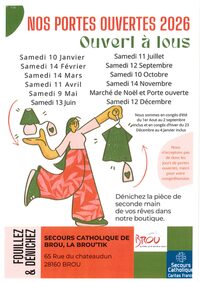 Portes ouvertes à la boutique du Secours Populaire à Brou