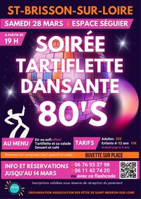 Soirée tartiflette dansante 80's à Saint-Brisson-sur-Loire