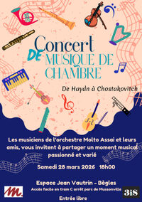 Concert de musique de chambre - Orchestre Molto Assai à Bègles
