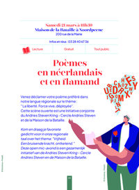 Scène ouverte -  Poèmes en néerlandais et en flamand -- Printemps des Poètes à Noordpeene