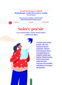 Soirée poésie à Arnèke -- Printemps des Poètes à Arnèke