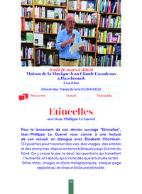 Rencontre - Lecture avec Jean-Philippe Le Guevel -- Printemps des Poètes à Hazebrouck