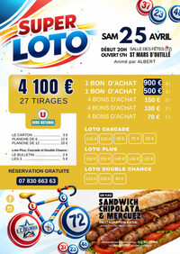 Super LOTO 4100E - E.C.BELINOISE à Saint-Mars-d'Outillé