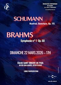 Concert musique classique Schumann Brahms à Clichy