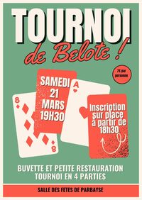 Tournoi de belote à Parbayse