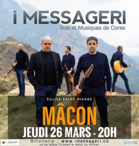 Concert groupe I MESSAGERI - Voix et musique de Corse à Mâcon