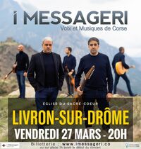 Concert groupe I MESSAGERI - Voix et musique de Corse à Livron-sur-Drôme