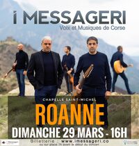 Concert groupe I MESSAGERI - Voix et musique de Corse à Roanne