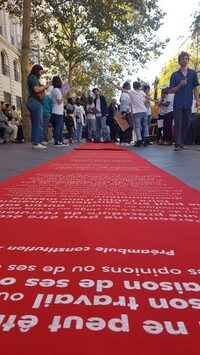 Tapis rouge contre les discriminations racistes au travail à Rennes