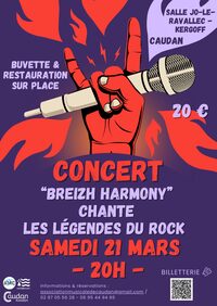 Concert : Breizh Harmony Chante les Légendes du Rock à Caudan