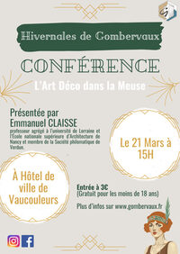 Conférence sur l'Art Déco en Meuse et en Lorraine à Vaucouleurs