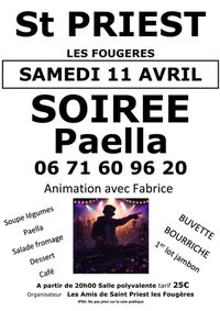 Soirée Paella à Saint-Priest-les-Fougères