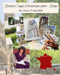 Retraite dessin – Croquis d’architecture colorés à Reims
