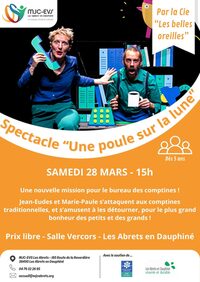 Spectacle “Une poule sur la lune” à Les Abrets-en-Dauphiné