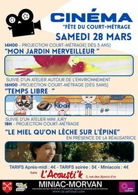 Cinéma : Fête du court-métrage à Miniac-Morvan