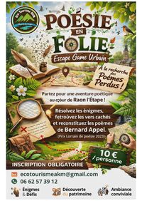 Escape games poésie en folie à Raon-l'Étape