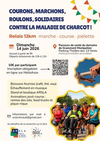 Courons, Marchons, Roulons, Solidaires contre la Maladie de CHARCOT ou SLA à Montpellier