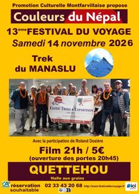 13e Festival du voyage à Quettehou :  film sur le Népal à Quettehou