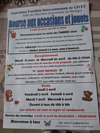 Bourse aux occasions et jouets à Givet