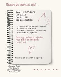 Atelier : Sauvez un vêtement raté... à Châteauroux