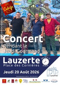 Concert du groupe Caledjo lors du Jeudi Gourmand à Lauzerte