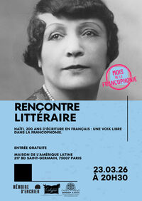 Haïti, 200 ans d’écriture en français - Une voix libre dans la Francophonie à Paris 7e