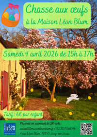 Chasse aux œufs dans le jardin de Jeanne et Léon Blum à Jouy-en-Josas