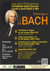 Concert : Hommage à J.S. BACH à Aix-en-Provence