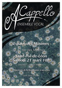 Concert de l'ensemble vocal A Cappello à Saint-Pol-de-Léon