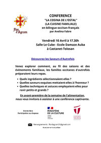 Conférence culture culinaire occitan/français à Mervilla