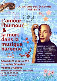 Concert : " L’amour, l’humour & la mort dans la musique baroque " à Vabres-l'Abbaye