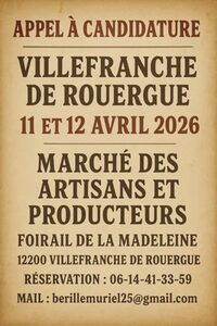 Marché d'artisans et de producteurs à Villefranche-de-Rouergue