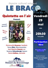 Concert Quintette en l'air à la Maison du Braconnage de Chaon à Chaon