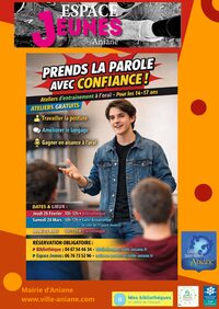 PRENDS LA PAROLE ! : ATELIERS DE PRISE DE PAROLE à Aniane