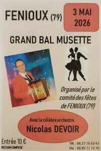 Bal musette (Orchestre : Nicolas DEVOIR) à Fenioux
