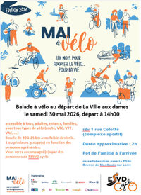 Mai à vélo à La Ville-aux-Dames