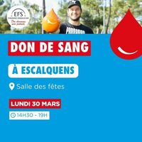 Don du sang – 30 mars 2026 à Escalquens à Escalquens