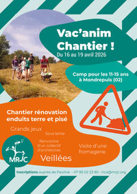 Camp chantier pour les 11-15 ans à Mondrepuis