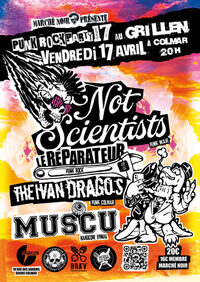 Punk rock Party 17 au Grillen de Colmar : Not Scientists, Le Réparateur à Colmar