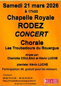Concert les Troubadours du Rouergue - chapelle royale à Rodez