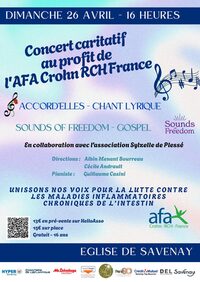 Concert Accord'Elles et Sounds of freedom au profit de l'AFA Crohn RCH à Savenay