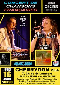 Alba Luz et Monsieur Stéphane en concert au Cherrydon à La Penne-sur-Huveaune