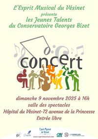 Concert des Jeunes Talents du Conservatoire Georges Bizet à Le Vésinet