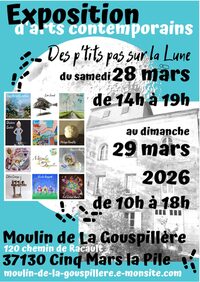 "Des p'tits pas sur la Lune"2026 Exposition d'arts contemporains à Cinq-Mars-la-Pile
