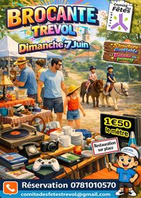 Brocante du comité des fêtes à Trévol
