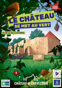 CREVECOEUR-EN-AUGE/14 : le Château se met au vert à Le Pré-d'Auge