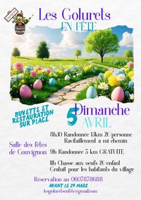 Randonnée pédestre et chasse aux oeufs à Couvignon