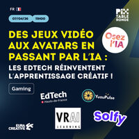 Table-ronde PIX 2026  « Des jeux vidéo aux avatars en passant par l’IA : les Edt à Tourcoing