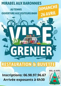 Vide grenier organisé par le Comité des Fêtes à Mirabel-aux-Baronnies