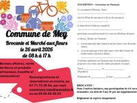 Brocante, marché aux fleurs à Mey